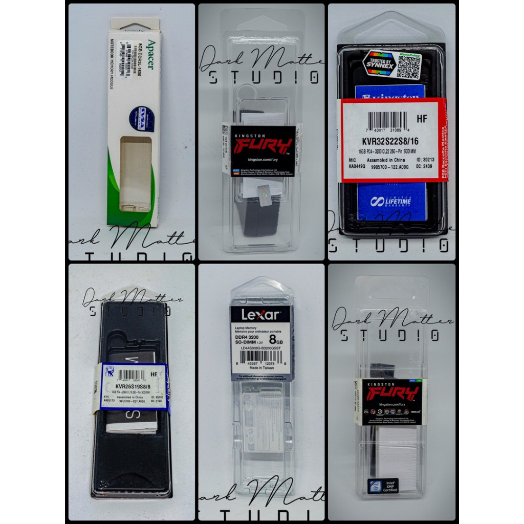 [ถูกที่สุดในโลก] กล่องใส่ RAM ของแท้ Kingston Lexar HIKSEMI APACER มีทั้ง PC, Notebook