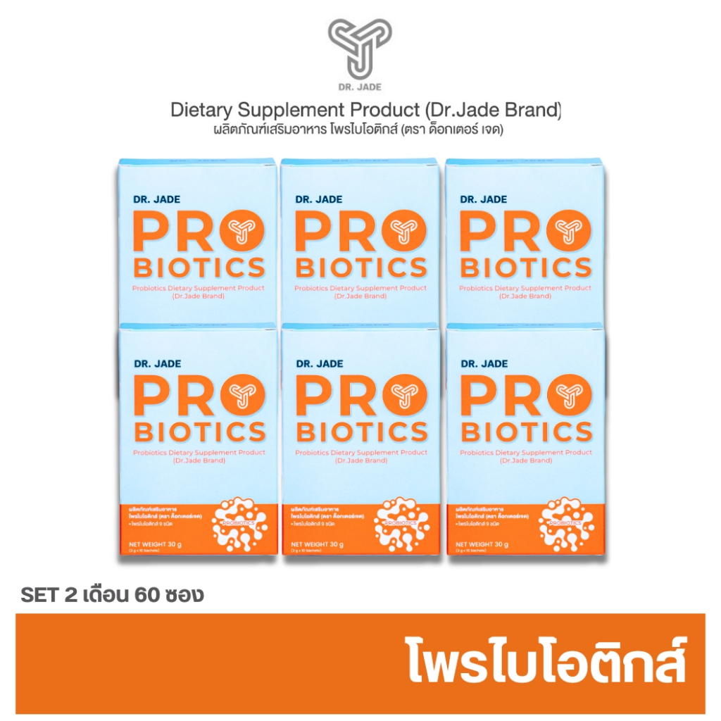 [6กล่อง] โพรไบโอติกส์หมอเจด เซตทานต่อเนื่อง 2 เดือน ฟื้นฟูลำไส้ที่เสียสมดุลให้กลับมาทำงานได้ดียิ่งขึ้น