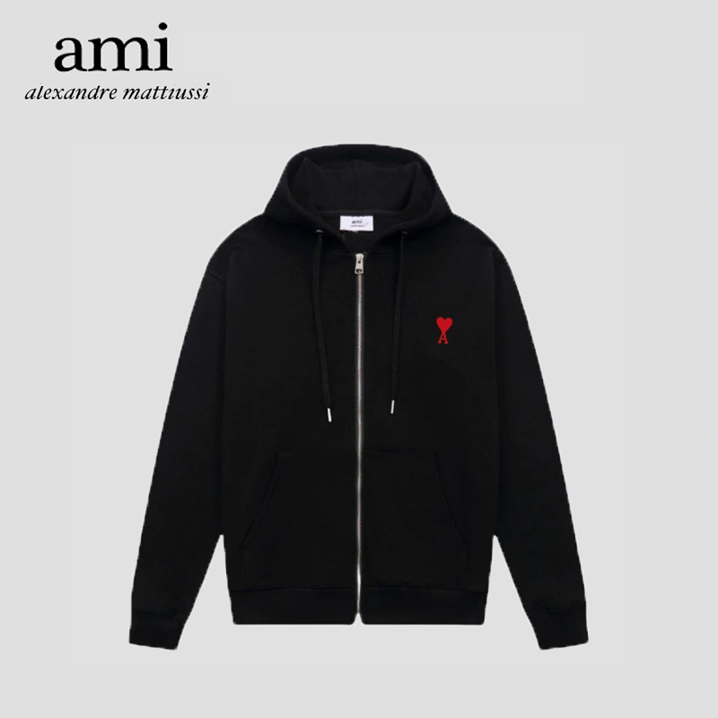 【 AMI Paris 】🇰🇷 แฟชั่น Ami Paris เสื้อกันหนาว Love ปัก V คอเสื้อกัน