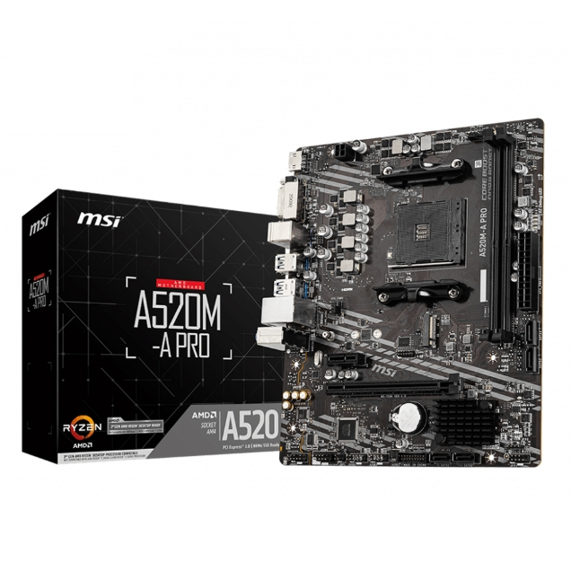 MAINBOARD (AM4) MSI A520M-A PRO DDR4