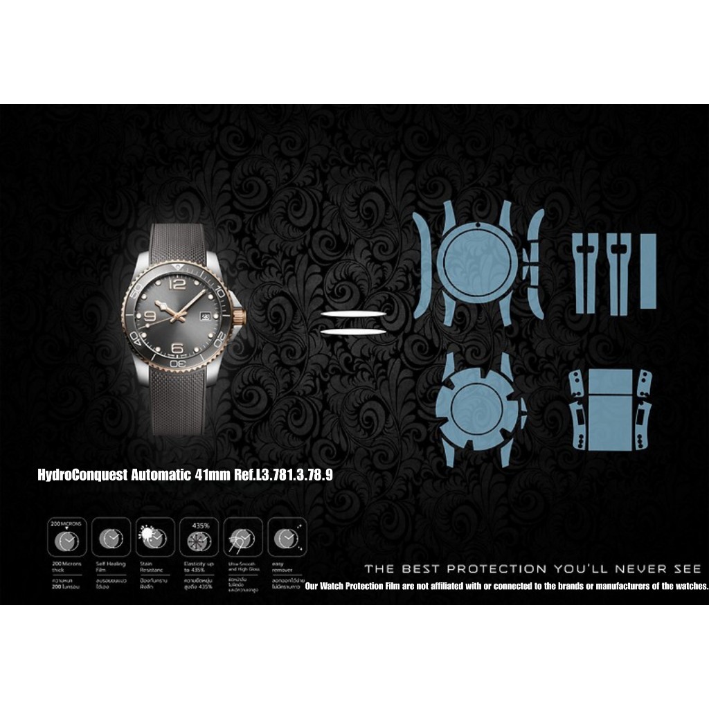 ฟิล์มป้องกันรอยนาฬิกา Watch Protection Film for Longines HydroConquest Automatic 41mm Ref.L3.781.3.7