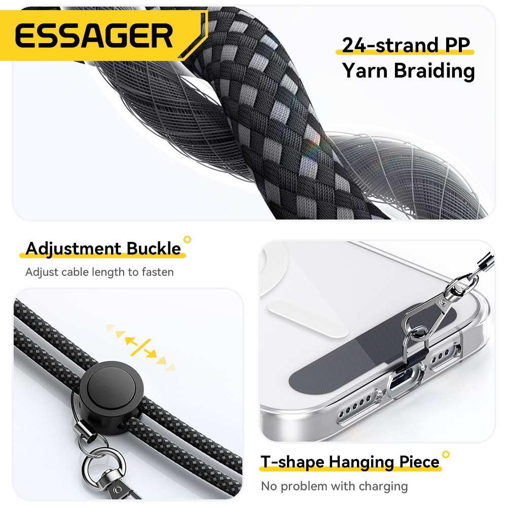 Essager C-C PD100W สายชาร์จข้อมูลการนวดสำหรับเดินทาง for รูปที่ 8