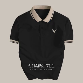 Chaistyle เสื้อโปโลผู้ชาย หลวม เสื้อผ้าผู้ชายแฟชั่น ใส่สบาย สีต่อ เรียบง่าย แมทช์ลุคง่าย ผ้าระบายอากาศ ใส่ทำงานและลำลอง
