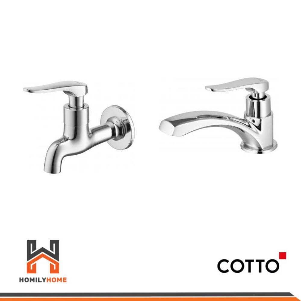 COTTO ก๊อกเดี่ยวติดผนังคอสั้น CANDLE รุ่น CT1252(HM) ก๊อกเดี่ยวอ่างล้างหน้า CANDLE  รุ่น CT1206(HM)