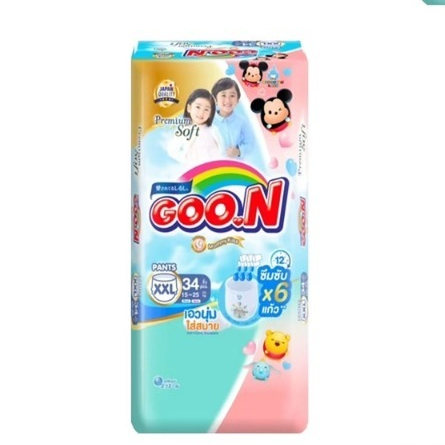 Goon กูนน์ มัมมี่ คิส Goon Mommy Kiss แบบกางเกง ไซส์ XXL 34ชิ้น (8858947862111)