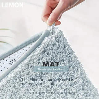 【LEMON】50×80CM พรมเช็ดเท้า ซึมซับน้ำได้ดี หนานุ่มมาก สไตล์มินิมอล กันลื่น มีให้เลือก 7 สี