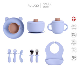 Luluga Set 6 pieces BEAR ชามซิลิโคนเด็ก จานซิลิโคนเด็ก แก้วห…