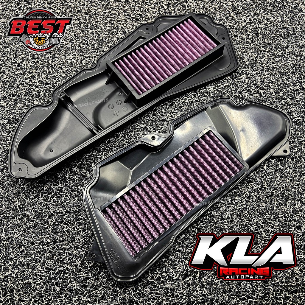 กรองอากาศแต่ง KLA สำหรับ Lead4V Giorno Pcx160 Click160 ถอดล้างได้ อากาศไหลผ่านดีขึ้น