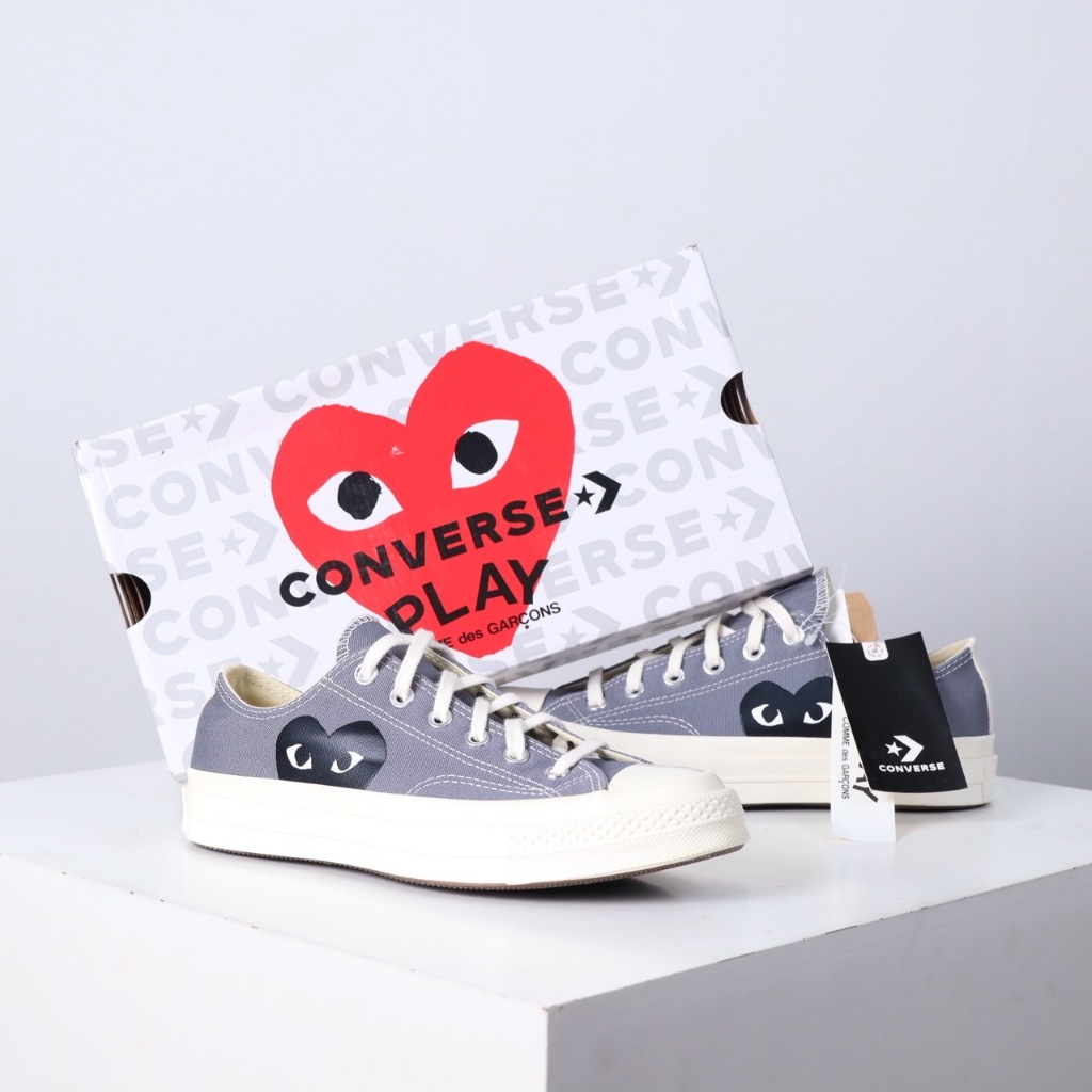 รองเท้า CONVERSE x PLAY CDG หนังแท้ ของแท้ 100% สภาพใหม่ Premium [CONVERSE x PLAY CDG 39.5 EU / 25 C