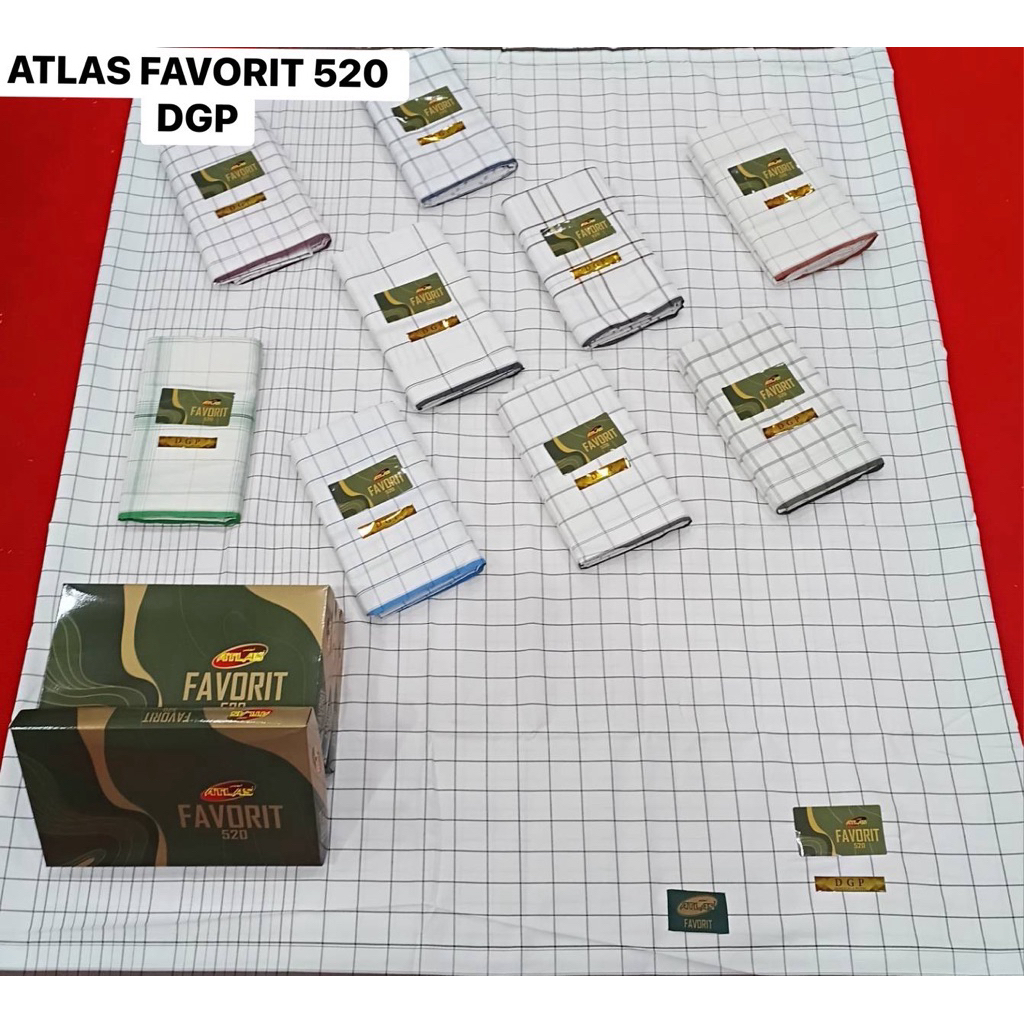 ผ้าโสร่งผู้ชาย ผ้าถุงผู้ชาย Atlas สีขาว ลายตาราง เย็บแล้ว พร้อมกล่อง 👳🏻‍♀️