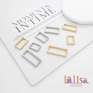 ห่วงสี่เหลี่ยมโลหะ อะไหล่กระเป๋า เสื้อผ้า ขนาด 20–40mm alloy square buckle CW-1145B