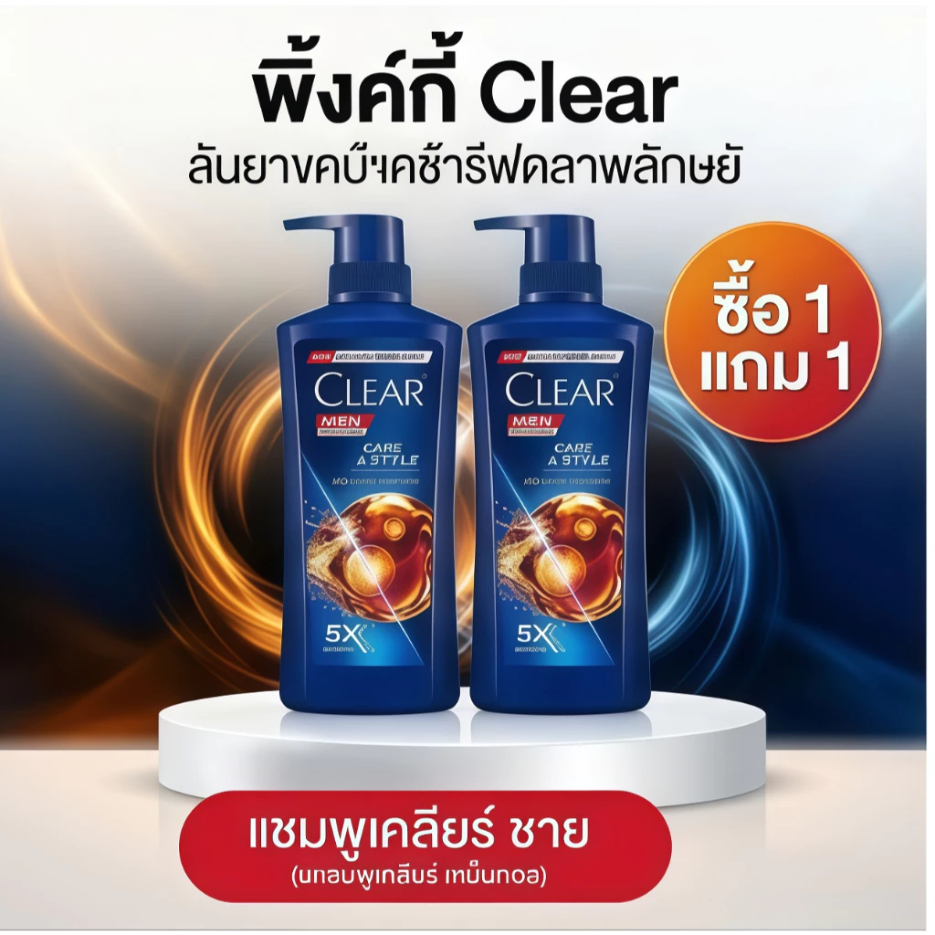CLEAR MEN แชมพูผู้ชาย โปร 1 แถม 1 Cool Sport Menthol เย็นสดชื่น thumbnail 7