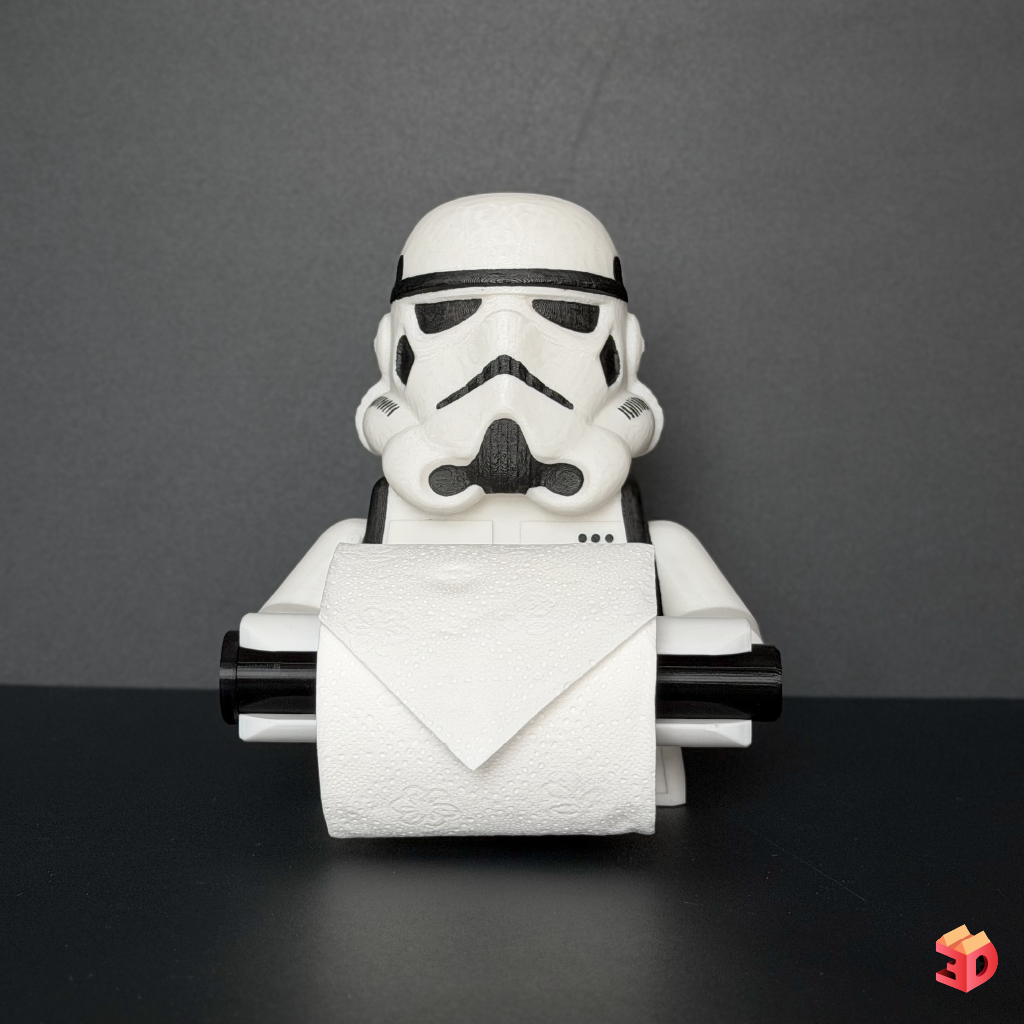 ที่ใส่กระดาษทิชชู่ ทหารจักรวาลสีขาว สไตล์บล็อก กล่องทิชชู่ 3D Print ของแต่งบ้าน มินิมอล เท่ไม่ซ้ำ
