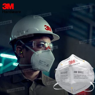 3M 9002 (แพ็ค 2 ชิ้น) หน้ากากป้องกันฝุ่น ละออง กรองอนุภาคN95 แบบพับได้ สายคาดศีรษะ