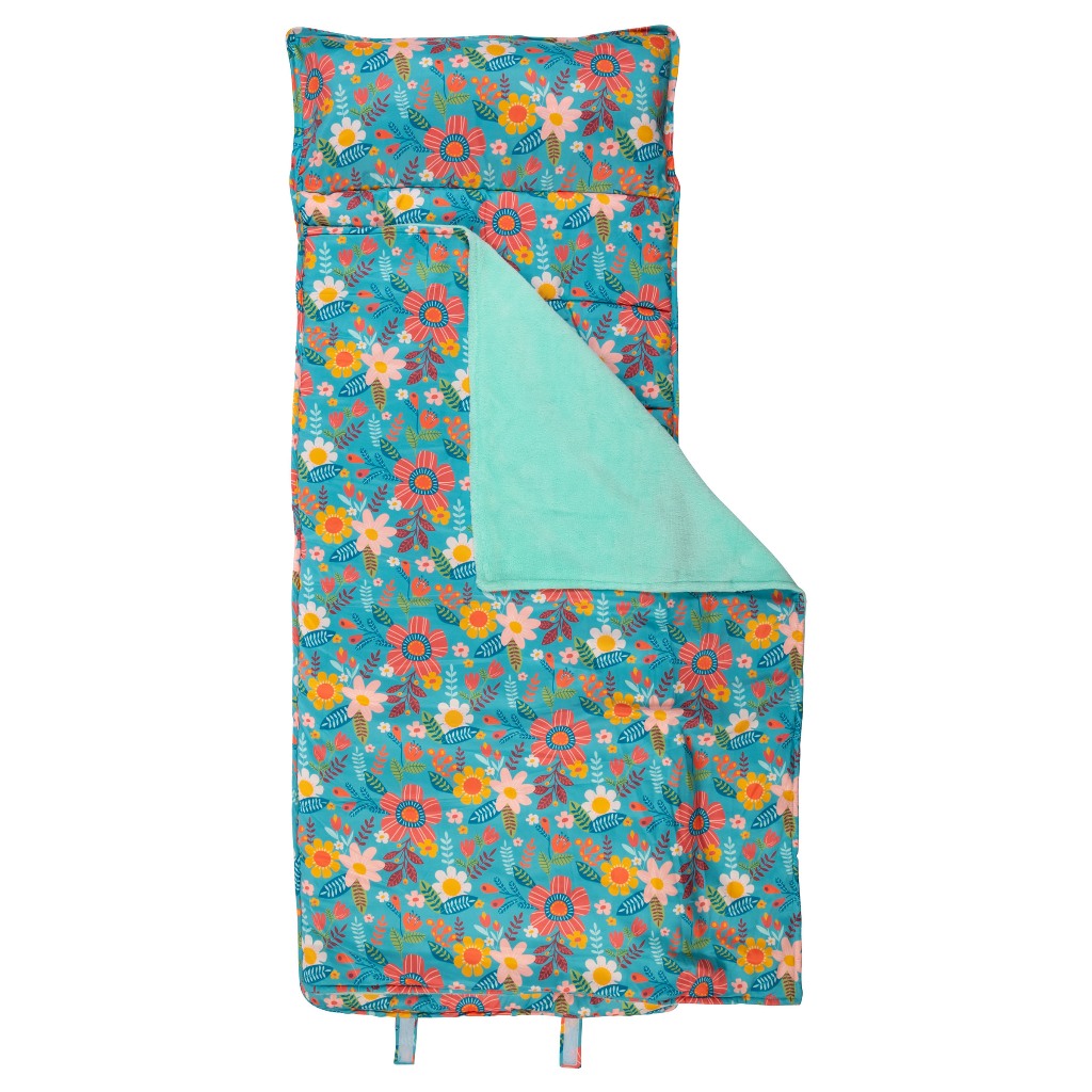 Stephen joseph ที่นอนเด็กแบบพกพา ยอดนิยมจากอเมริกา คุณภาพดี มาพร้อมหมอน ผ้าห่ม ALL OVER PRINT NAP MAT TURQUOISE FLORALS