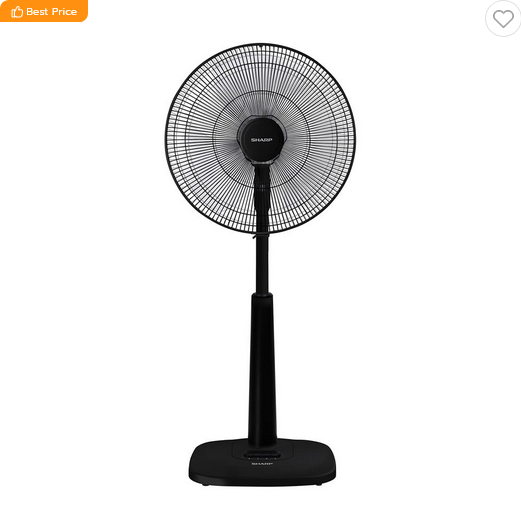 พัดลมสไลด์ 18 นิ้ว SHARP PJ-SL182CC สีดำ