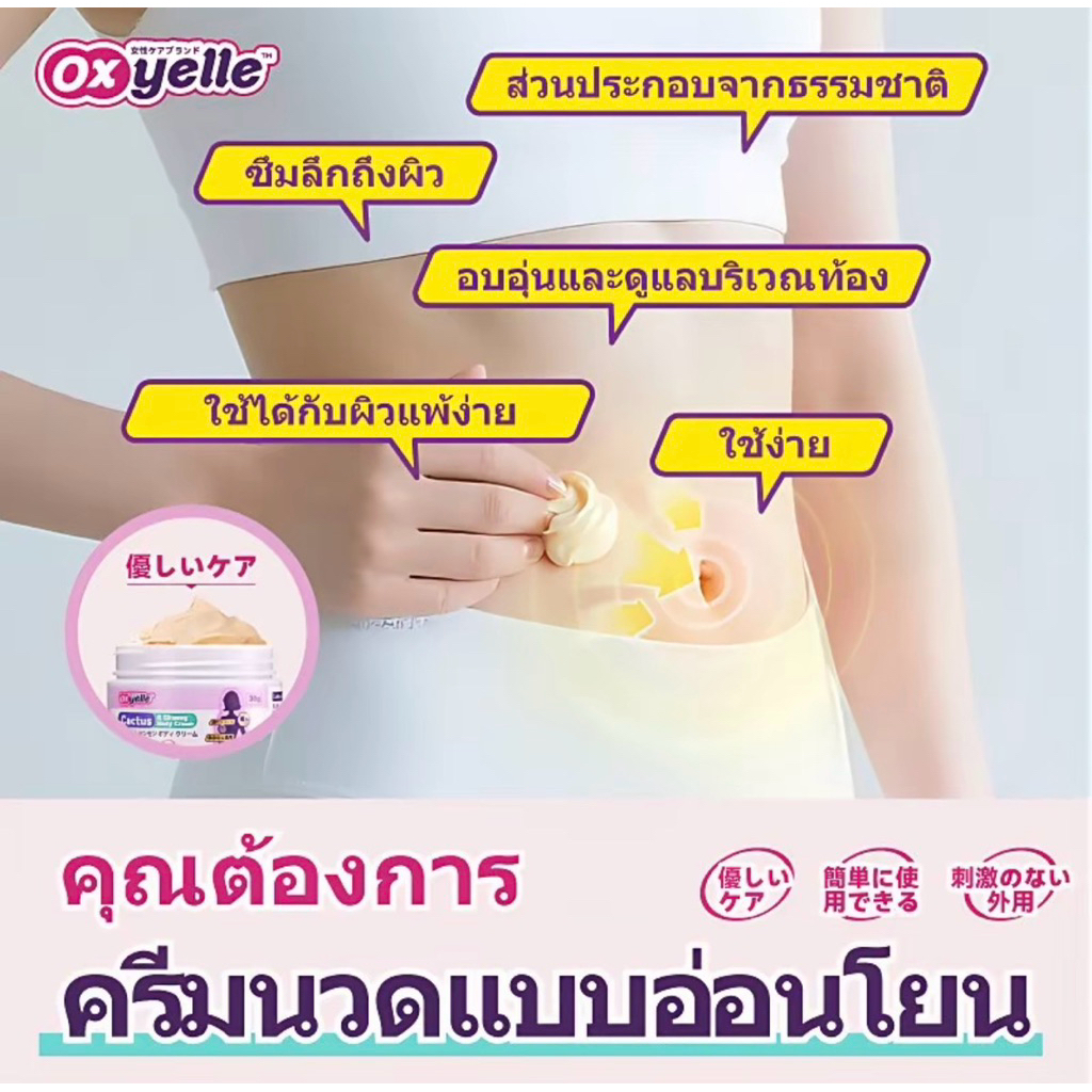 Oxyelle 1 เจลอุ่นในมดลูก, ออกซิเยลล์, สารสกัดจากโสมและสารสกัดจากดอกกุหลาบ, ดูแลผู้หญิงทุกเดือน
