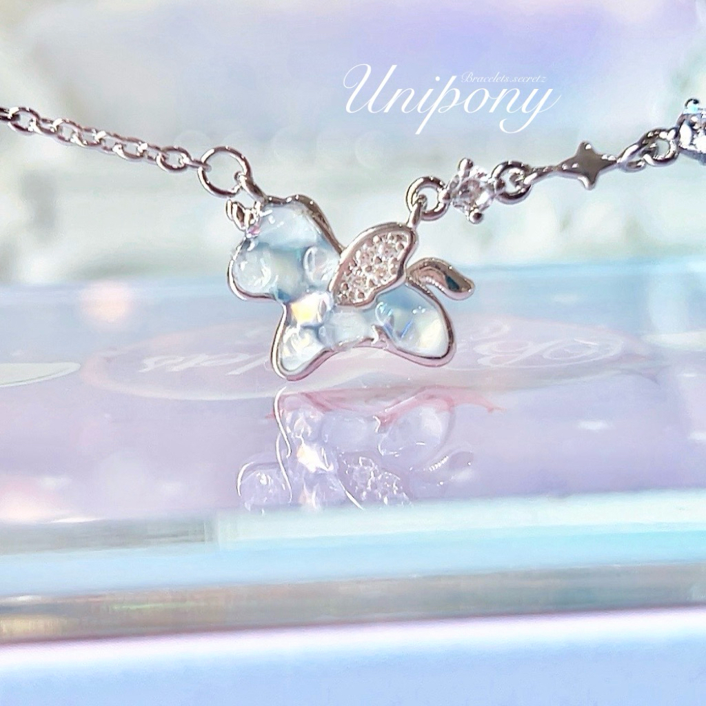 🦋💗ลด80฿🪞🌷 โค้ดหน้าร้าน 🎀 PonySweet 🎀 สร้อยคอโพนี่ ยูนิคอร์นดาวจิ๋ว ชุบเงินแท้ คริสตัล เครื่องประดับ 