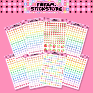 ⭐️ สติ๊กเกอร์ดาว mini star sticker • ติดตกแต่งไดอารี่ diy ขนาดเล็ก 1ซม. 14สี 140ดวง (กันน้ำ/ไดคัทพร้อมใช้)