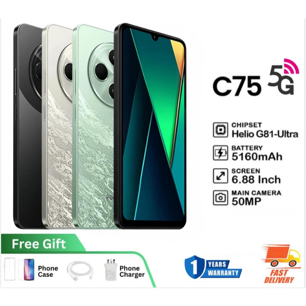 C75 โทรศัพท์มือถือ 8GB+256GB MediaTek Helio G81 Ultra พร้อมกล้อง 50MP การรับประกันจากทางการหนึ่งปี