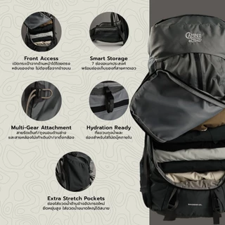 (รับประกัน 3 ปี) WANDERER 60L กระเป๋าเป้เดินป่า เป้แบ็คแพ็ค สำหรับนักผจญภัยตัวจริง มีดามเหล็ก ถึก ทน เท่ เซฟหลังดีที่สุด