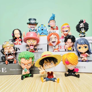 ตุ๊กตาฟิกเกอร์ One Piece Luffy Zoro Sanji Solon Ace Nami Roronoa Chopper Usopp BROOK ของเล่นสําหรับเด็ก