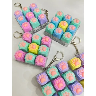 คีย์แคปอุ้งเท้าแมว สีพาสเทลละมุนใจ ASMR Pocket Keycap กดสนุก เสียงฟิน พกพาไปได้ทุกที่