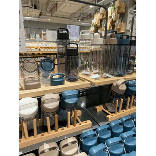 MUJI มูจิ ขวดน้ำ พกพา มีหูหิ้ว Easy-To-Carry Water Bottle With Scale 350 500 700 mL