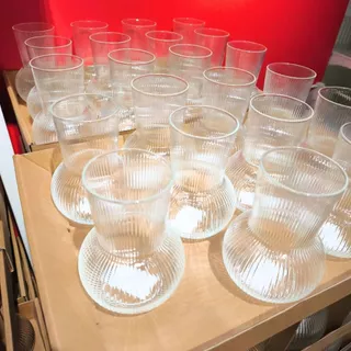 IKEA แจกันแก้วใส ใส่ดอกไม้ ดีไซน์ทันสมัย หลากหลายรูปทรง ขนาด 17 cm
