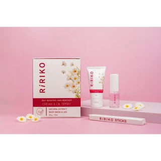 RIRIKO SILK SENSITIVE HAIR REMOVER CREAM & OIL SPRAY ผลิตภัณฑ์กำจัดขน