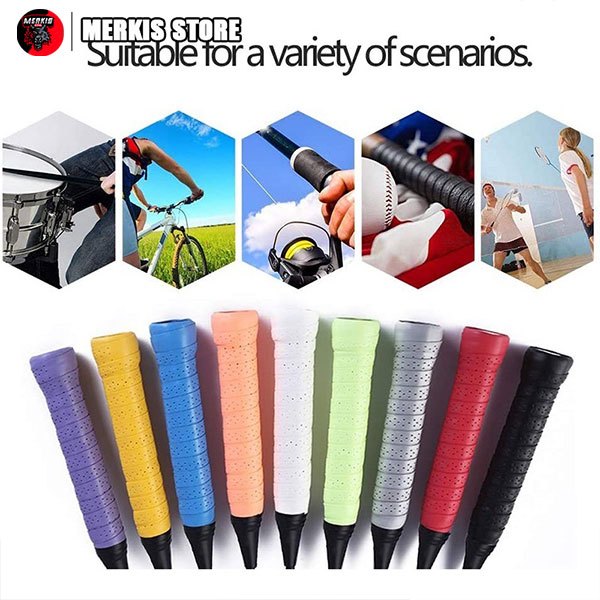 Overgrip กันลื่นสุด ๆ ลายกระดูกงู Dragon Bone สีสันสดใส ซับเหงื่อแห้งไว จับแน่น ไม่ลื่น เหมาะแบดมินตัน!!