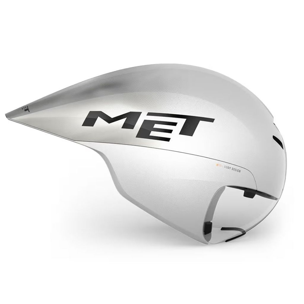 MET Drone Wide Body II Aero Helmet - White Metallic/Glossyปี2026