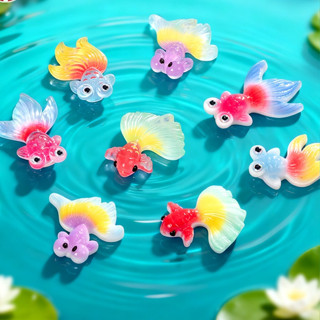 j194 ปลาทองแฟนซีตาโตโมเดลจำลองของจิ๋วแพ็คละ 8 ตัว