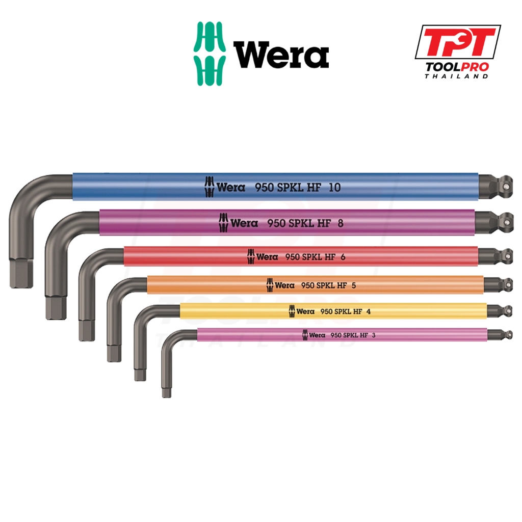 Wera ประแจ 950 SPKL HF Hex-Plus L-Key Multicolour, with Hold Function
