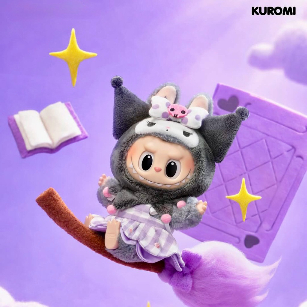[เลือกตัวพร้อมส่งด่วนใน 🇹🇭] พวงกุญแจลาบูบู้ X ซานริโอ้ |THE MONSTERS × Sanrio Characters Series-Vinyl Plush Pendant