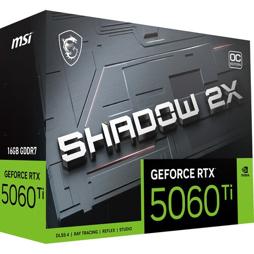 VGA CARD (การ์ดแสดงผล) MSI GEFORCE RTX 5060 TI 16G SHADOW 2X OC EDITION - 16GB GDDR7