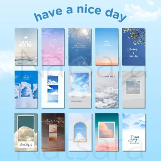 [12บาท/10แผ่น] การ์ดแนบของขวัญ การ์ดแนบสินค้า การ์ด have a nice day