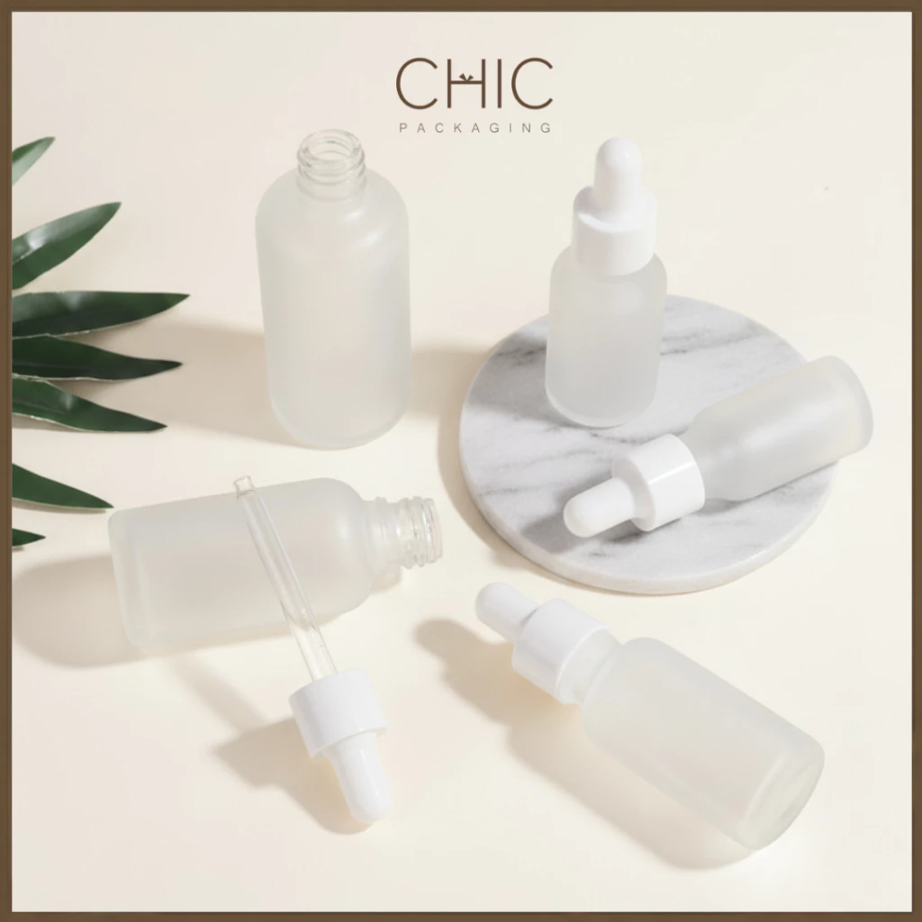 ขวดหยดแก้วสีขาวหมอก ขนาด5/10/15/20/30/50ml ขวดดรอปเปอร์ ใส่เซรั่ม ใส่น้ำมันหอมระเหย Frosted Glass thumbnail 9