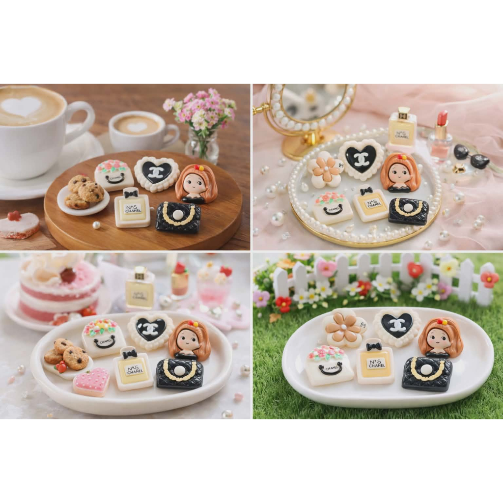 j271แอสเซสเซอรี่ เรซินเงา แพ็คละ 10 ชิ้น
