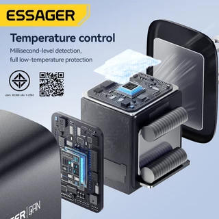Essager อะแดปเตอร์ชาร์จเร็ว GAN 65W Type-C และ USB-A สำหรับโทรศัพท์และแล็ปท็อป