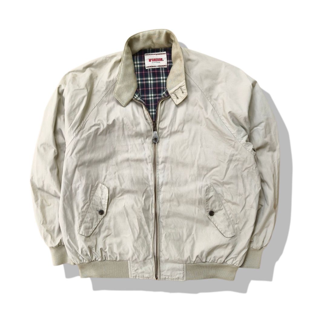 McGregor Khaki Brown Harrington Jacket(LL) มือสอง รอบอก 52”