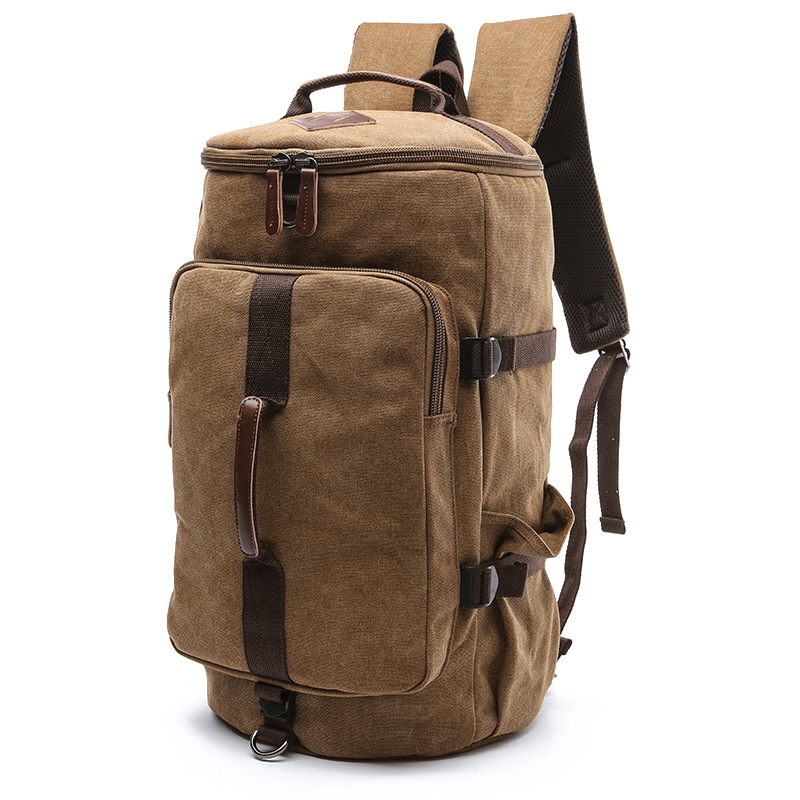 KRIS กระเป๋าเป้แคนวาส กระเป๋าเป้อเนกประสงค์ เป้เดินทาง 3-in-1 Retro Canvas Travel Duffel  รุ่น 6051