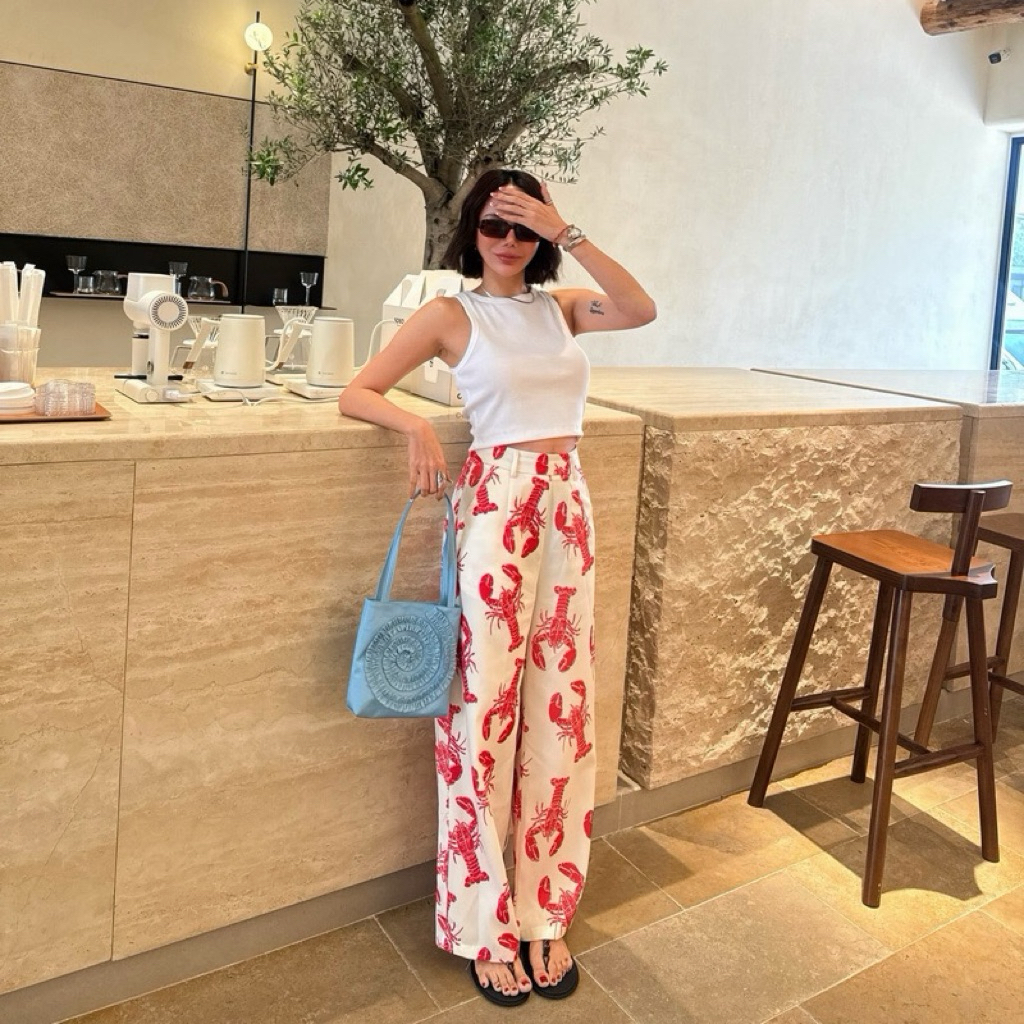 ส่งต่อ Napatvogue.bkk-Lobster Print Pants size L