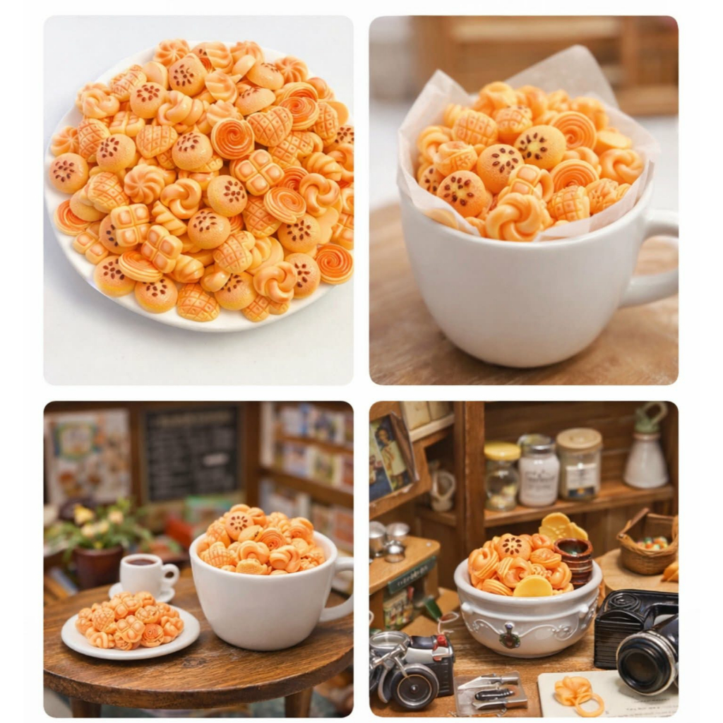 j325 ขนมปังLove ของจิ๋วของเล่นแพ็คละ 10 ชิ้น