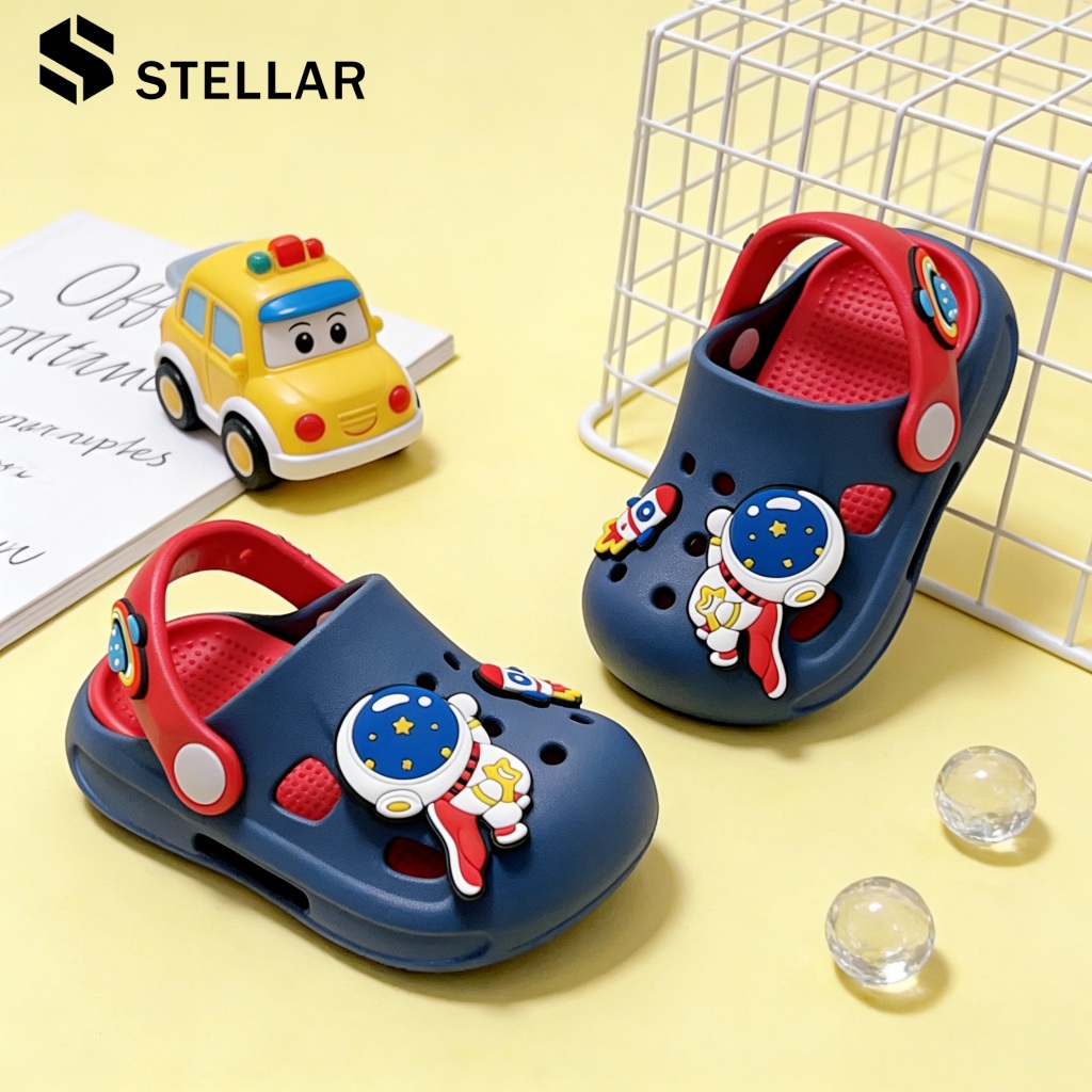 [ส่งทุกวัน] ใหม่😊STELLARรองเท้าอวกาศแบบสวมมีรัดส้น(เพิ่ม1เบอร์) สีสันสดใสยางนิ่มไม่แข็ง ใส่สบาย 😊