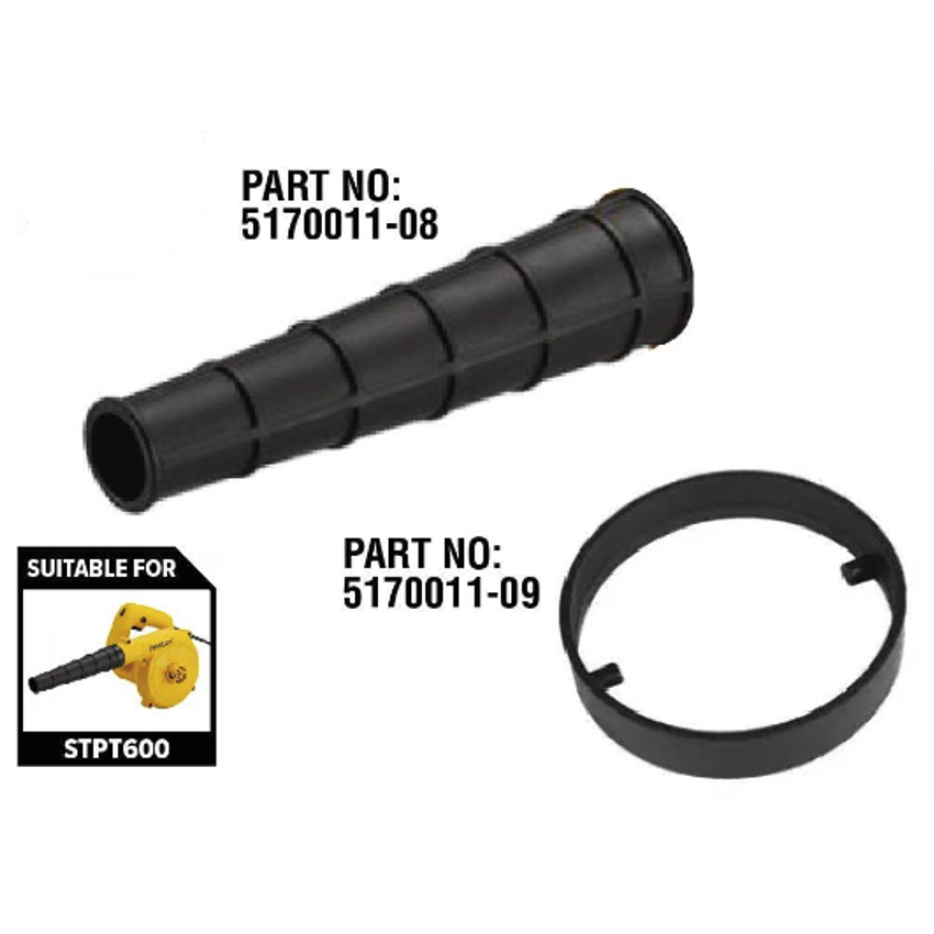 STANLEY อะไหล่ท่อยางเป่าลมเย็น + มาพร้อมตัวล็อค /แปรงถ่าน 5170011-50 / อะไหล่ถุงเก็บฝุ่น ใช่งานกับ STPT600
