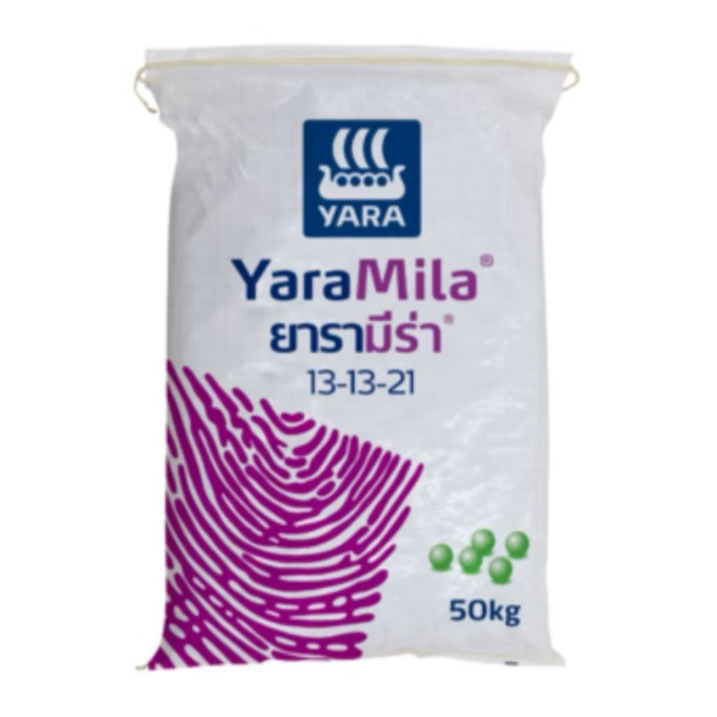 ปุ๋ยสูตร13-13-21ยารามีร่า ปุ๋ยหวานสำหรับ ไม้ผลทุกชนิด ขนาด 50 กิโลกรัม