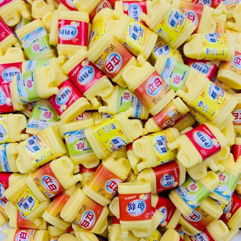 ่j356 น้ำยาซักผ้าจิ๋วของจำลองของเล่น แพ็คละ 10 ชิ้น