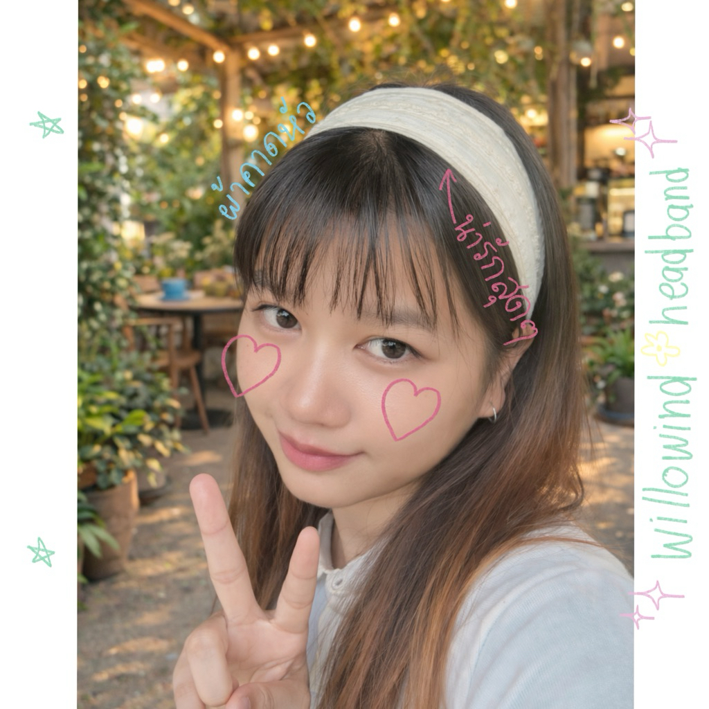 ผ้าคาดผม | willowind headband | ผ้าคาดหัว *เลือกสีกระดุมดาวทักแชท/หมายเหตุ*