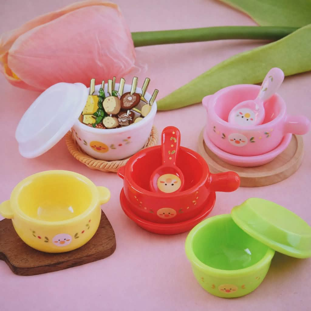 ่j489ชุดชามรูปการ์ตูนน่ารัก DIY ของเล่นของจิ๋ว